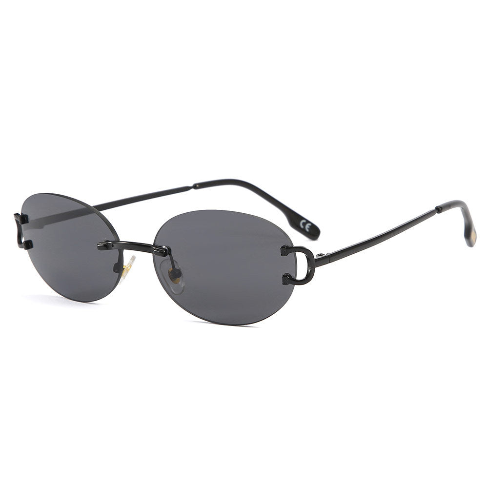 New Avant-Garde Glasses Square Siamese Sunglasses Personality Men And Women Street Shot Fashionable Sunglasses