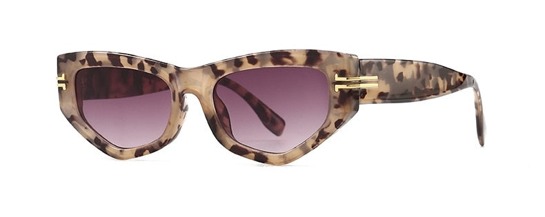 Fashion Brand Women's Glasses Trend Shades Luxury Cat Eye Sunglasses Ladies Elegant Black Vintage Eyewear U400