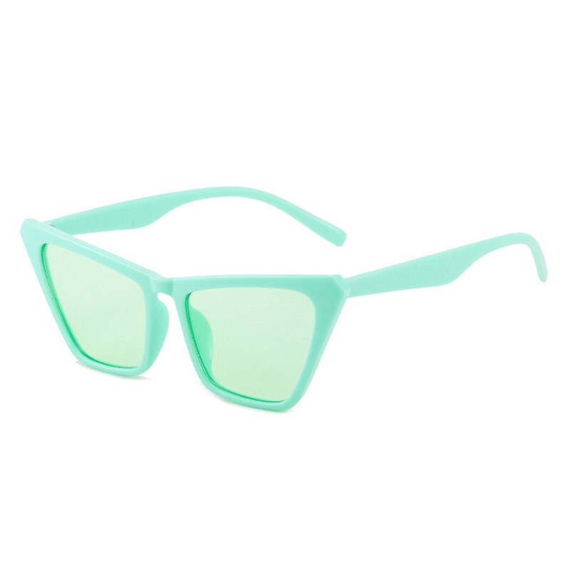 Fashion Retro Cat Eye Sunglasses Green Yellow Shades Eyewear for Women/Men Gradient Glasses