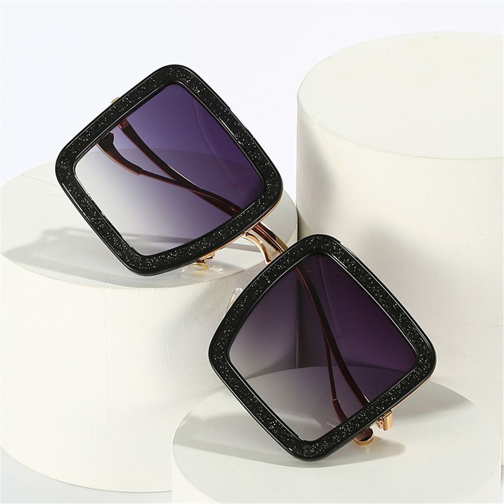 Oversized Sunglasses Women Square Luxury Diamond Shiny Crystal Sun Glasses Men UV400 Shades Eyewear