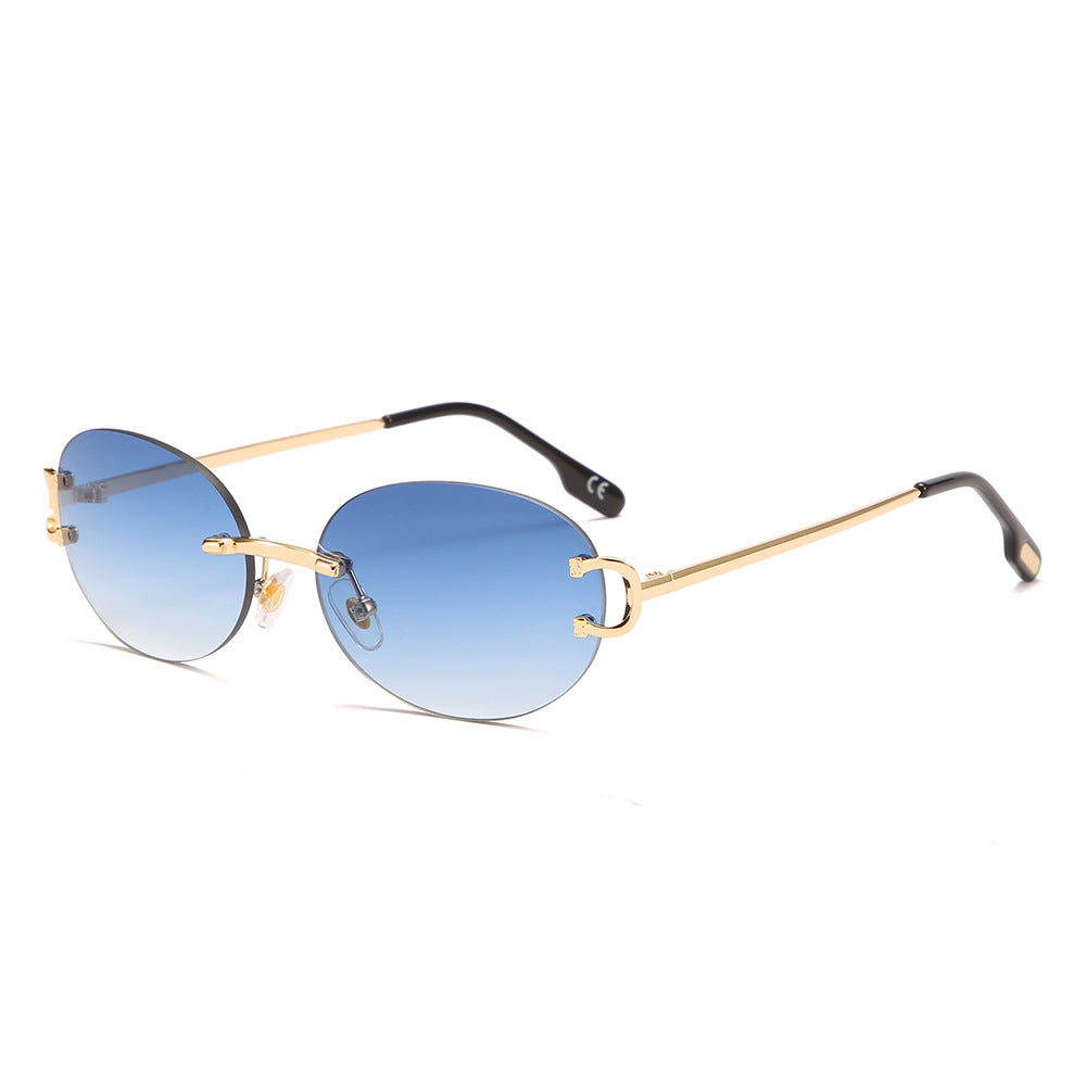 New Avant-Garde Glasses Square Siamese Sunglasses Personality Men And Women Street Shot Fashionable Sunglasses
