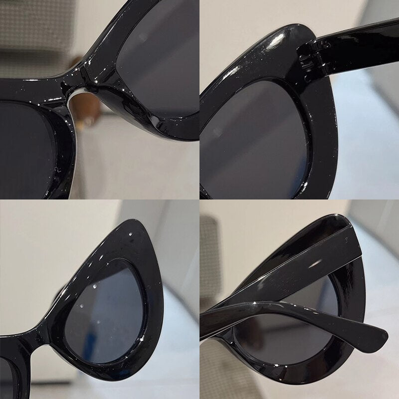 New Design Butterfly Shape Cat Eye Sunglasses Colorful Trendy Fashion Female Eyewear Vintage Personalized Shades for Ladies