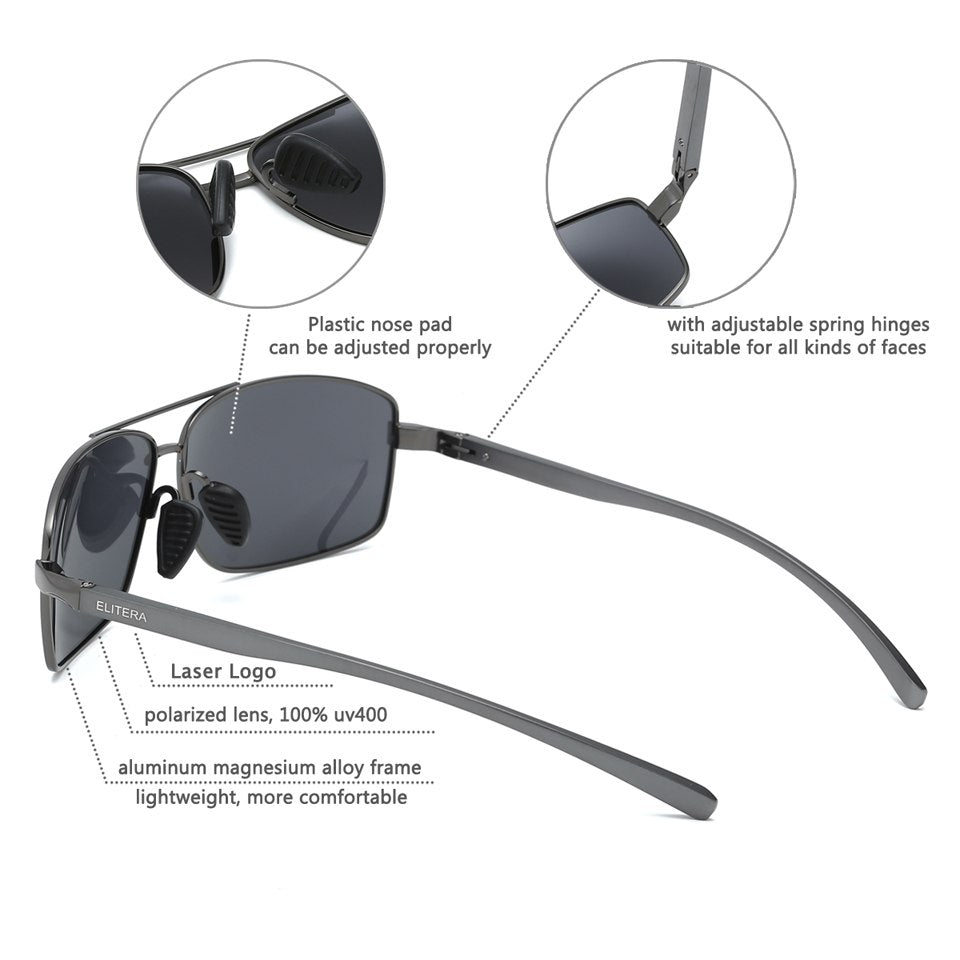 Polarized Men's Sunglasses 3 Color Sun Glasses Men Driving Goggle Eyewear Accessories