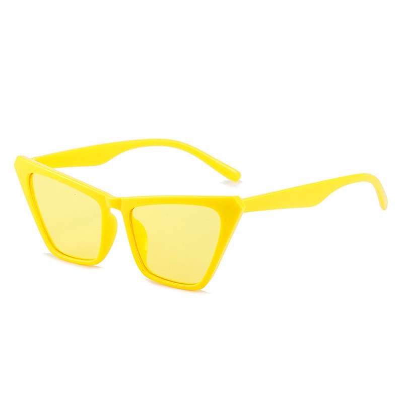 Fashion Retro Cat Eye Sunglasses Green Yellow Shades Eyewear for Women/Men Gradient Glasses