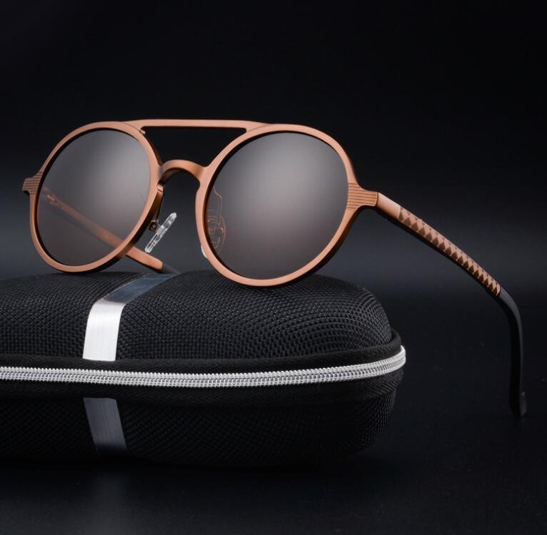 Retro Aluminum Magnesium Sunglasses Polarized Vintage Eyewear Accessories Women Sun Glasses Driving Men Round Sunglasses