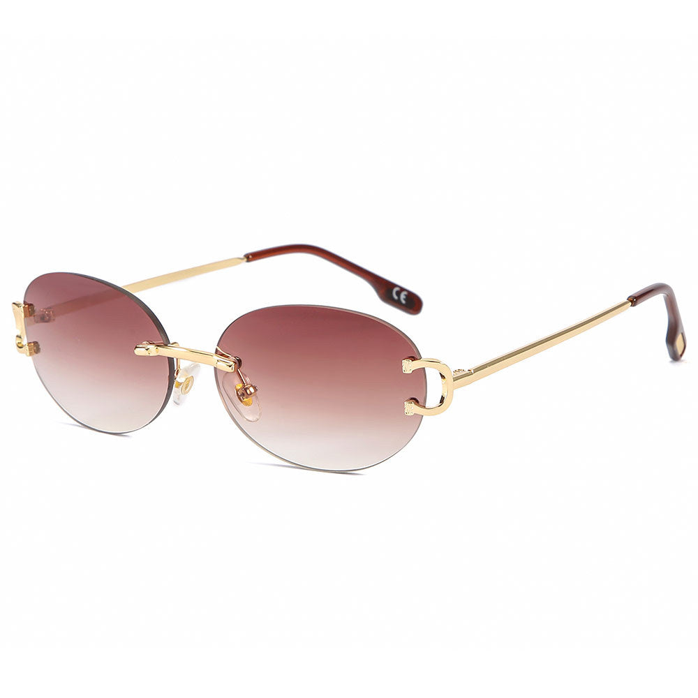 New Avant-Garde Glasses Square Siamese Sunglasses Personality Men And Women Street Shot Fashionable Sunglasses