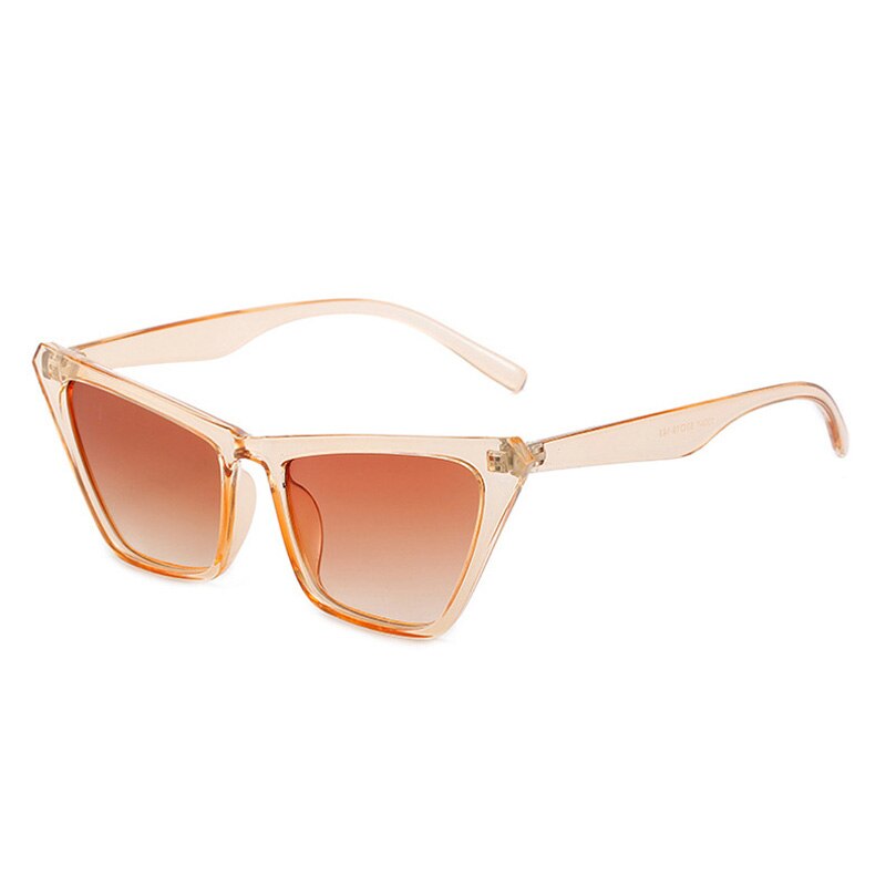 Fashion Retro Cat Eye Sunglasses Green Yellow Shades Eyewear for Women/Men Gradient Glasses