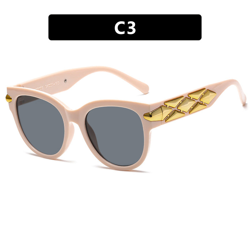 Large frame cat eye sunglasses, new fashionable and personalized sunglasses, photo sunglasses