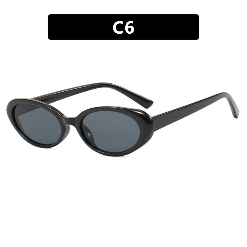 Retro oval fashionable glasses frame anti blue light millennium can be matched with myopia degree plain face glasses frame women's glasses frame