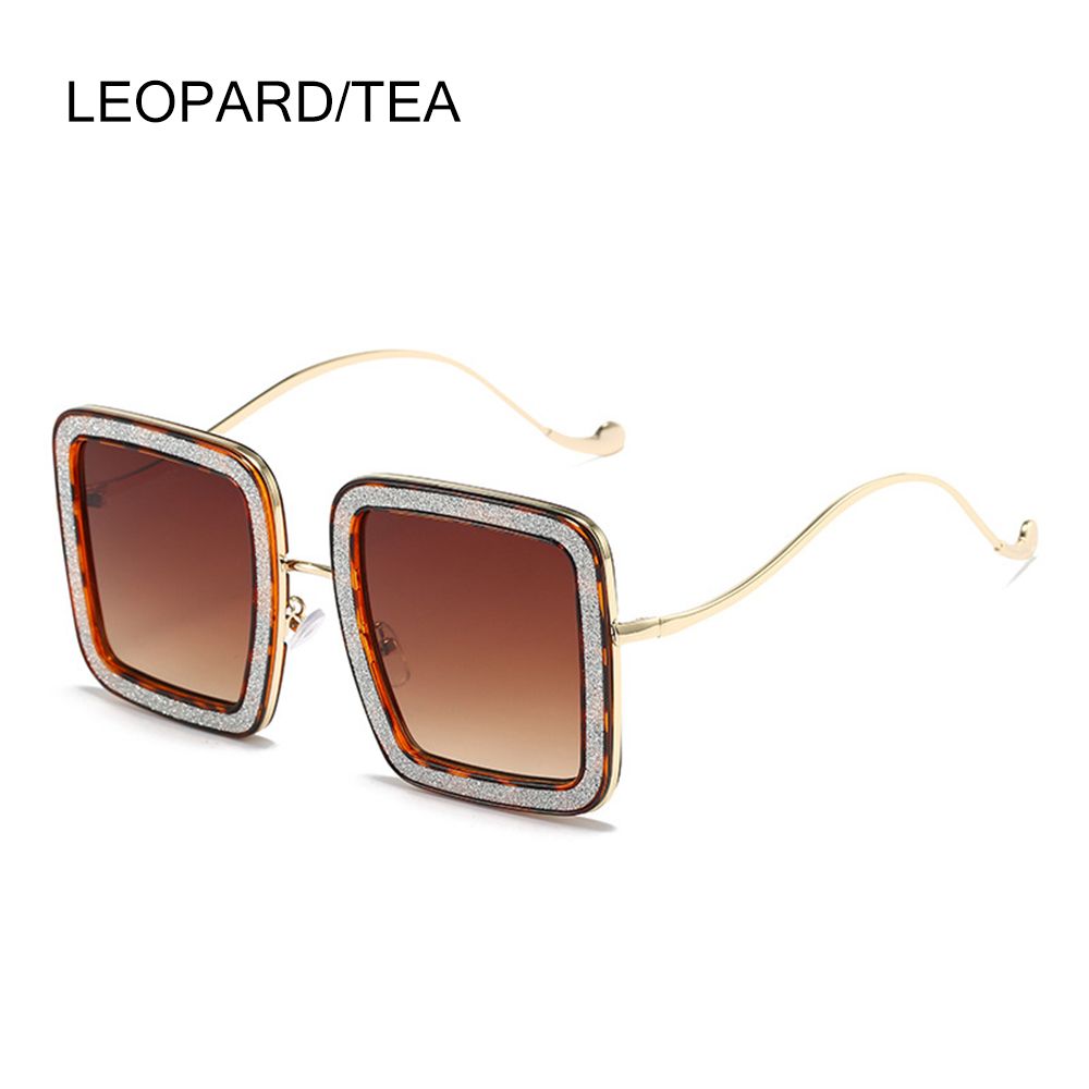 Oversized Sunglasses Women Square Luxury Diamond Shiny Crystal Sun Glasses Men UV400 Shades Eyewear