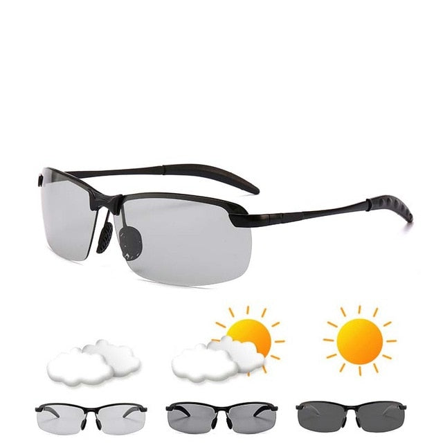 Photochromic Sunglasses Men Polarized driving Chameleon Glasses Male Change Color SunGlasses Day Night Vision Driving Eyewear