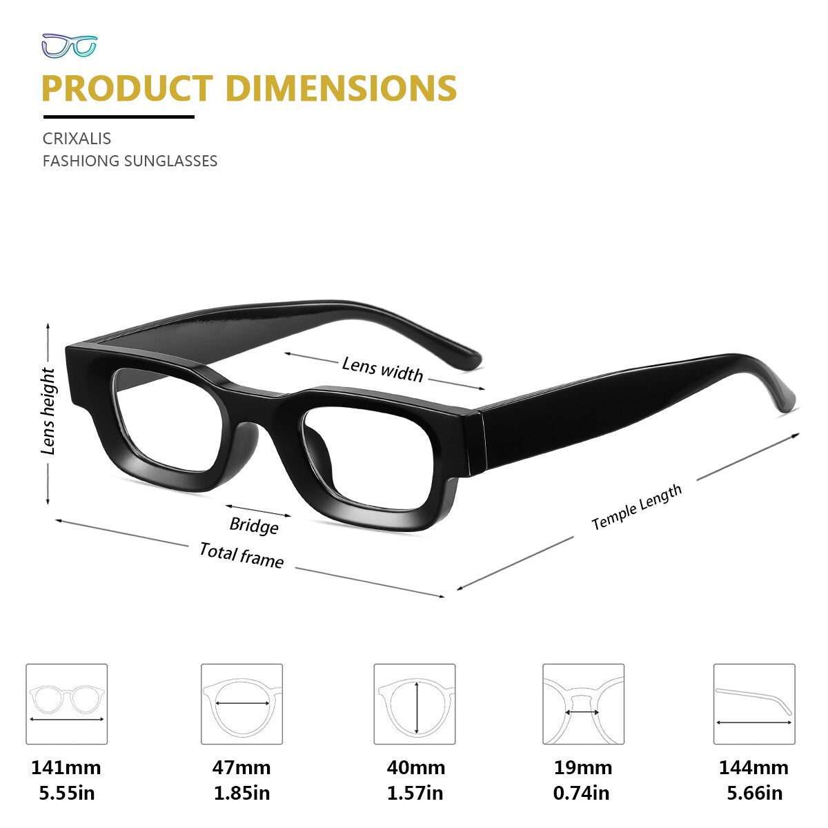 CRIXALIS Small Rectangle Polarized Sunglasses Women Brand Designer Sun Glasses For Ladies Shades Female Eyewear Anti-glare UV400