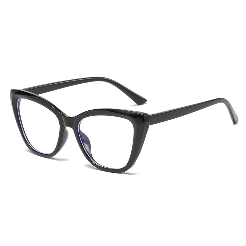 Color blocking anti blue light cat eye flat mirror new style glasses frame fashionable and versatile plain glasses frame
