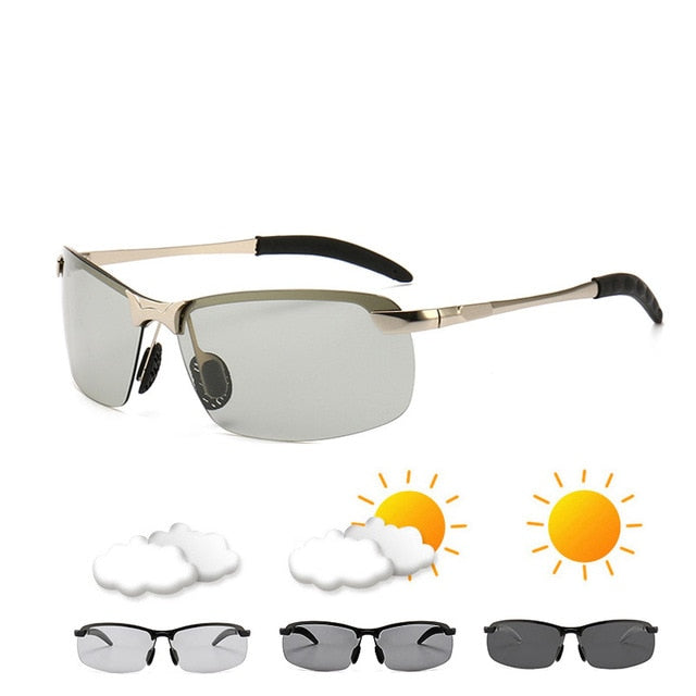 Photochromic Sunglasses Men Polarized driving Chameleon Glasses Male Change Color SunGlasses Day Night Vision Driving Eyewear