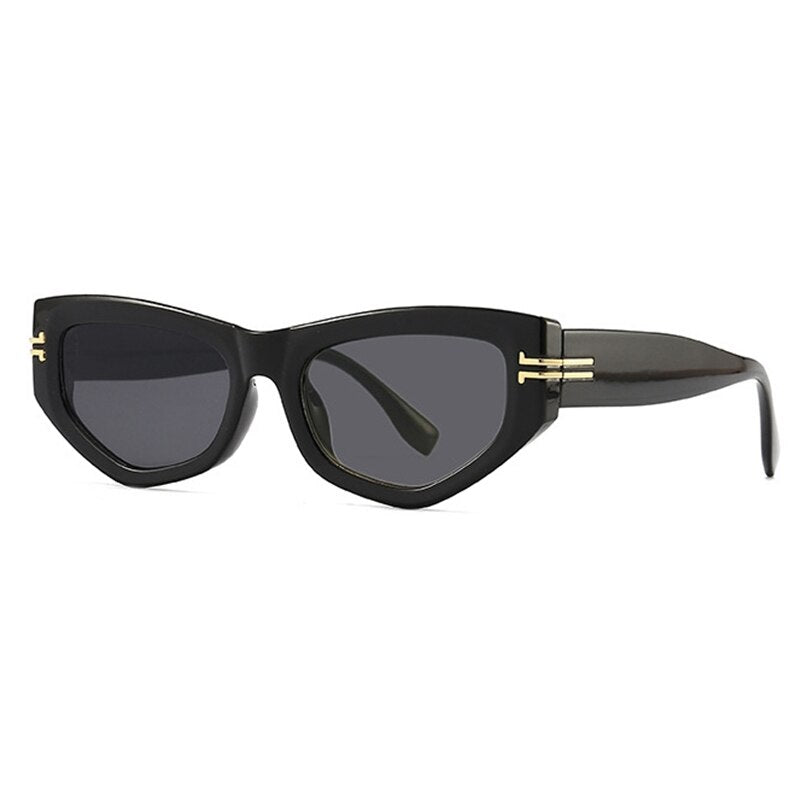 Fashion Brand Women's Glasses Trend Shades Luxury Cat Eye Sunglasses Ladies Elegant Black Vintage Eyewear U400