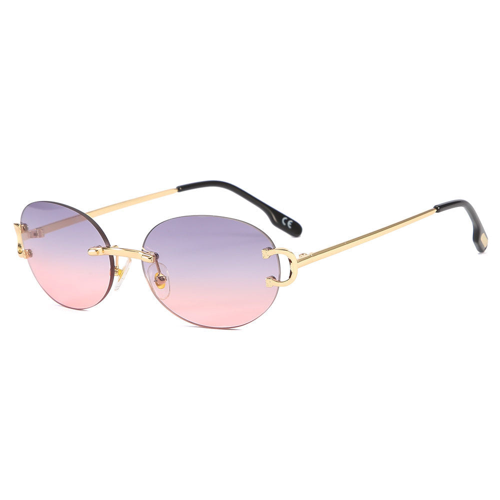 New Avant-Garde Glasses Square Siamese Sunglasses Personality Men And Women Street Shot Fashionable Sunglasses