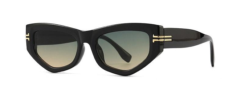 Fashion Brand Women's Glasses Trend Shades Luxury Cat Eye Sunglasses Ladies Elegant Black Vintage Eyewear U400