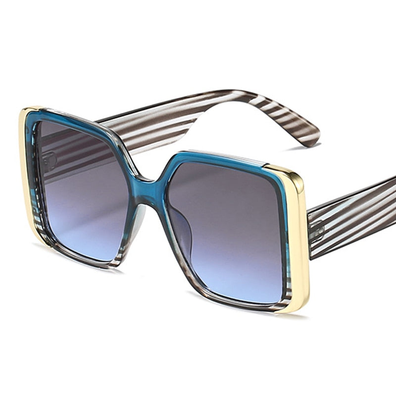 Square Women's Sunglasses Trend Luxury Brand Designer Oversize Sun Glasses Female Vintage UV400 Protection Eyewear