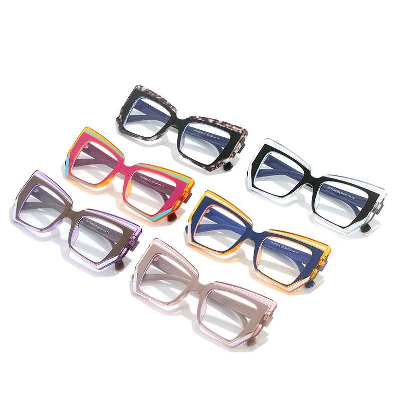 Glasses women's fashionable literary flat frames