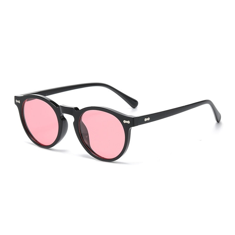 Fashion Sunglasses for Men Women Vintage Small Round Frame Sun Glasses Yellow Lens UV400 Goggles Shades Eyewear