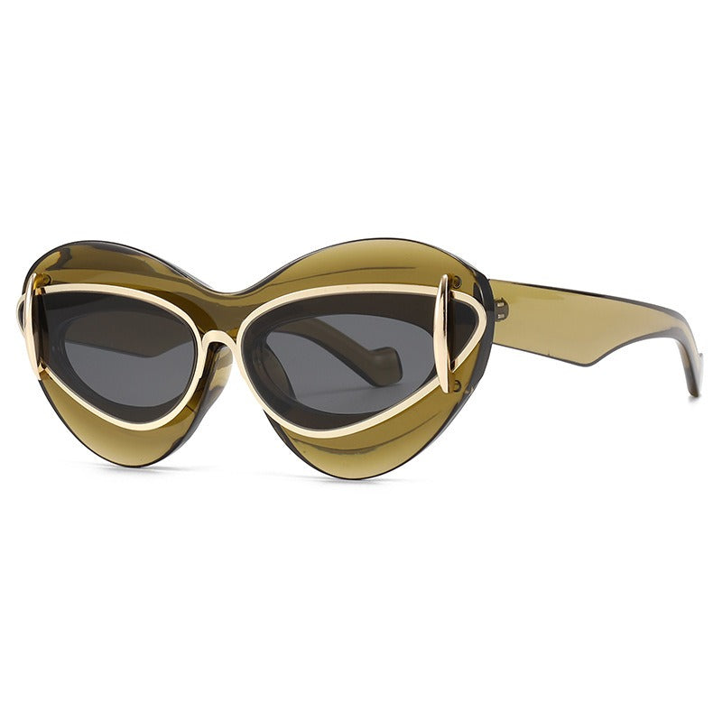 Fashionable cat eye sunglasses with Y2K personality for men and women