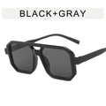 Retro double beam sunglasses, European and American new personalized small frame sunglasses, fashionable retro square minimalist sunglasses trend
