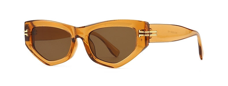 Fashion Brand Women's Glasses Trend Shades Luxury Cat Eye Sunglasses Ladies Elegant Black Vintage Eyewear U400