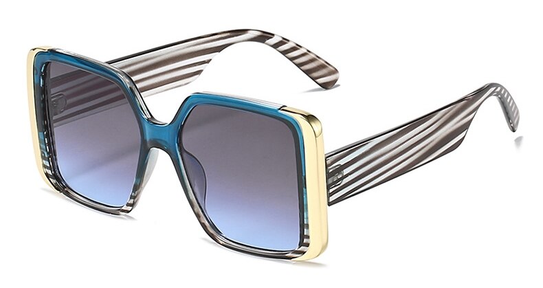 Square Women's Sunglasses Trend Luxury Brand Designer Oversize Sun Glasses Female Vintage UV400 Protection Eyewear
