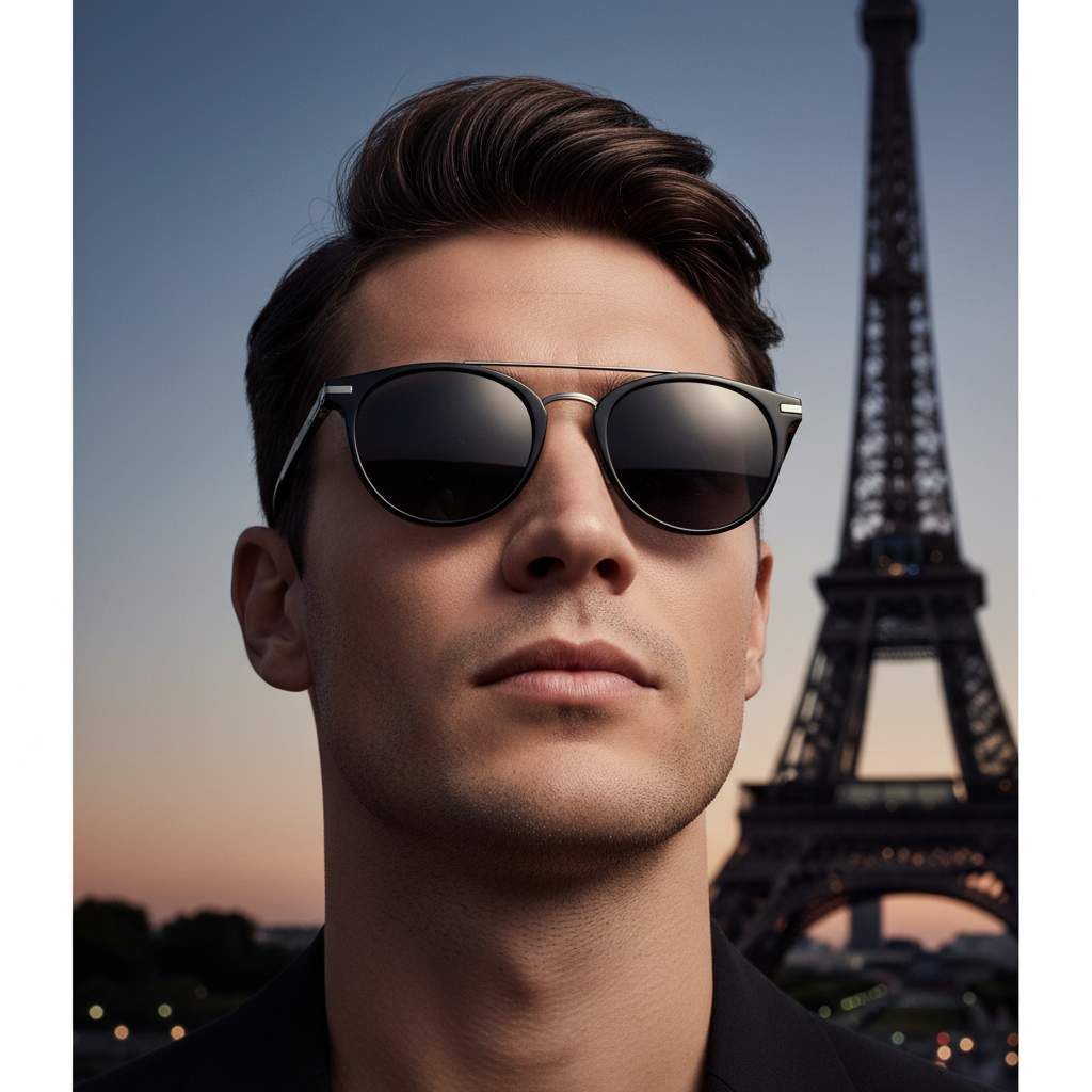 Vintage Round Frame Sunglasses in Yellow